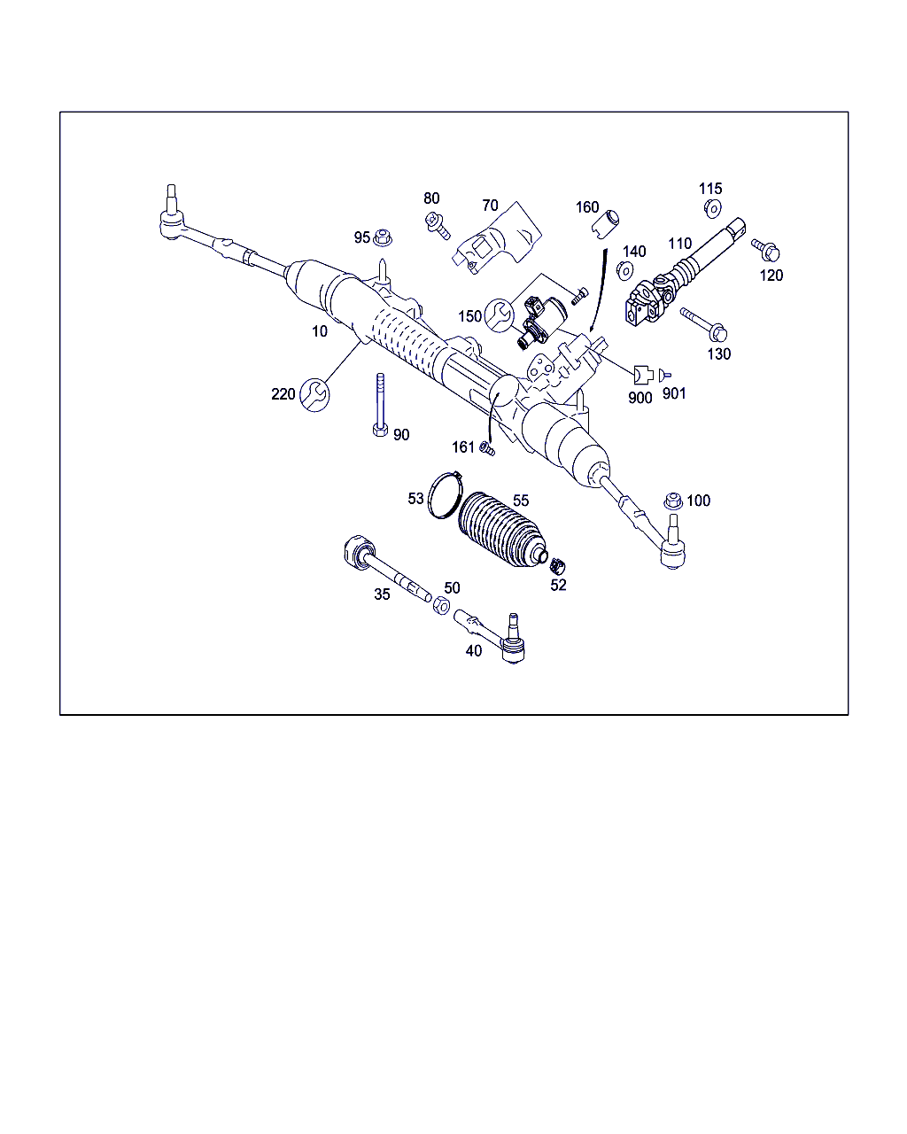 Mercedes-Benz A 221 330 16 03 - Inner Tie Rod, Axle Joint onlydrive.pro