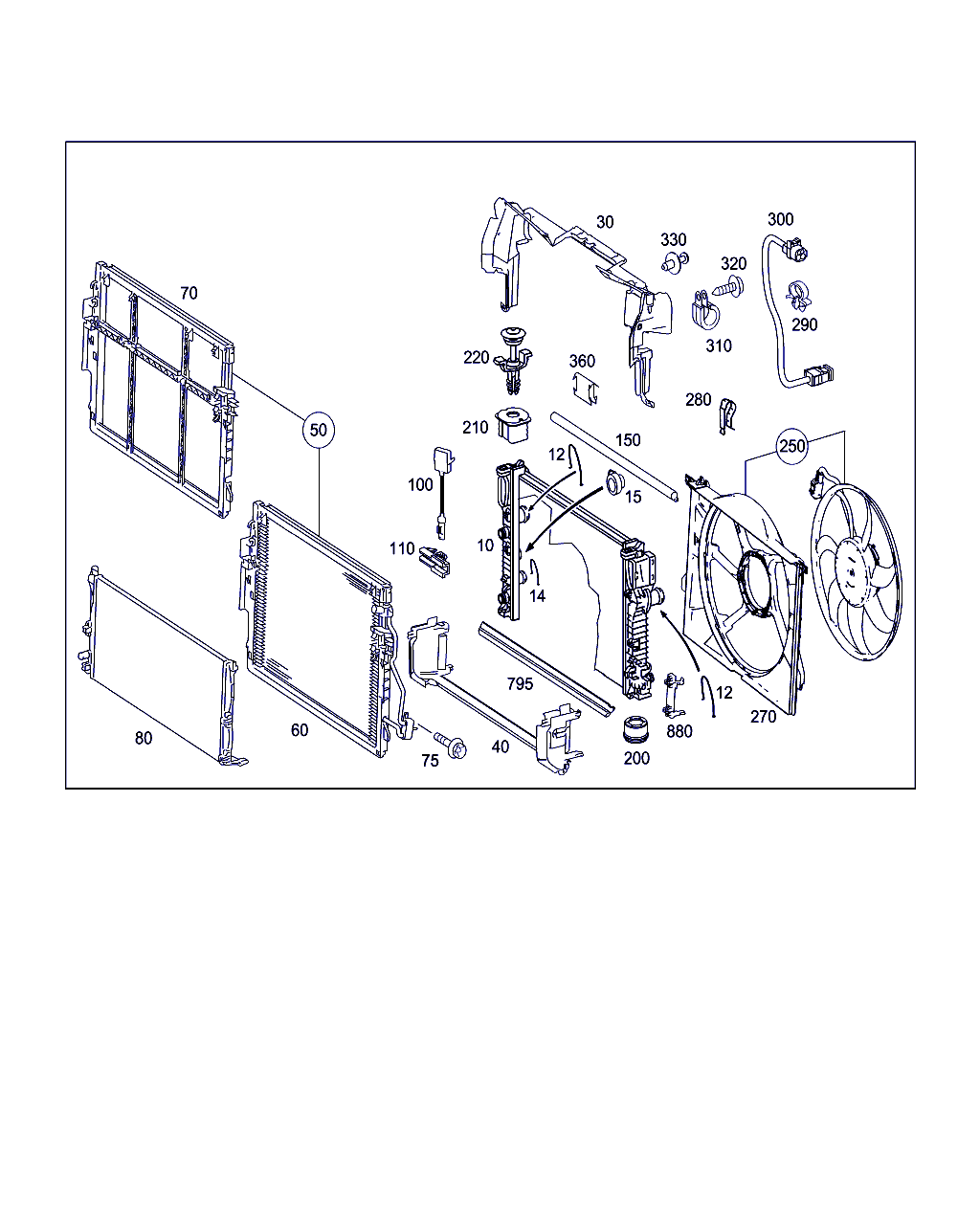 Mercedes-Benz A 221 500 00 03 - Radiators, Motora dzesēšanas sistēma onlydrive.pro