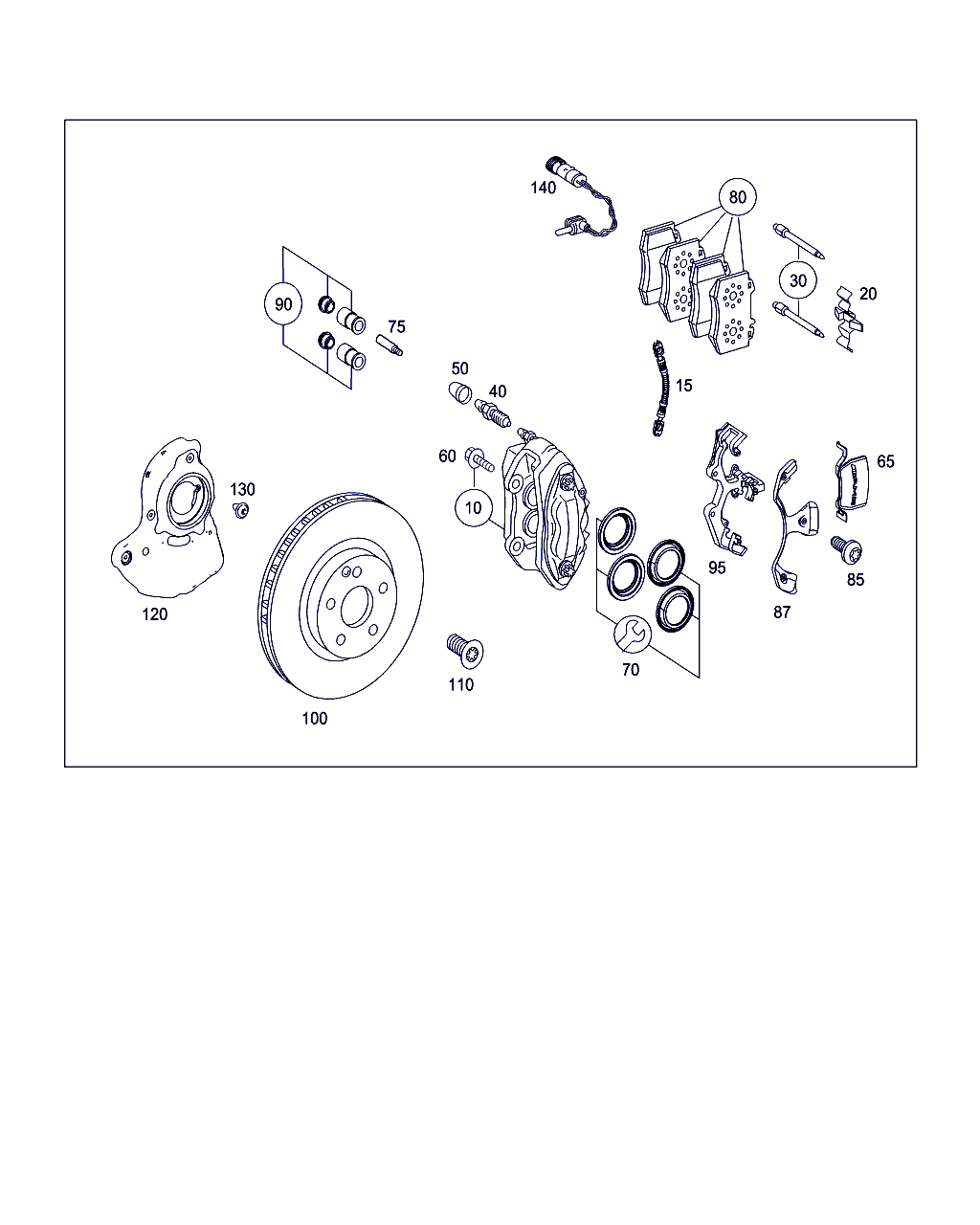 Mercedes-Benz A 004 420 62 20 - Piduriklotsi komplekt,ketaspidur onlydrive.pro