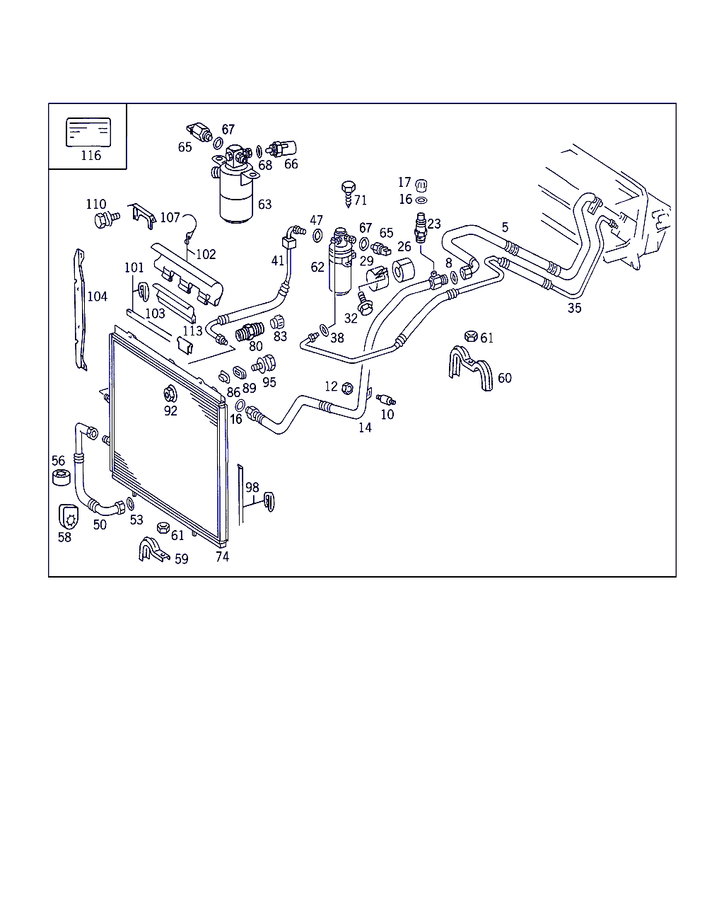 Mercedes-Benz A 140 830 01 83 - Dryer, air conditioning onlydrive.pro