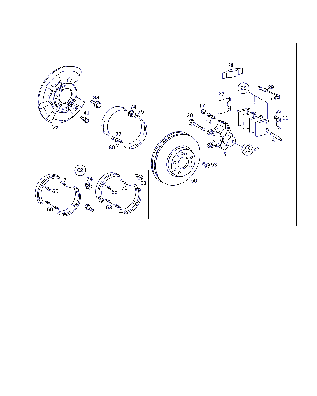 Mercedes-Benz A 000 421 50 91 - Priedų komplektas, diskinių stabdžių trinkelės onlydrive.pro