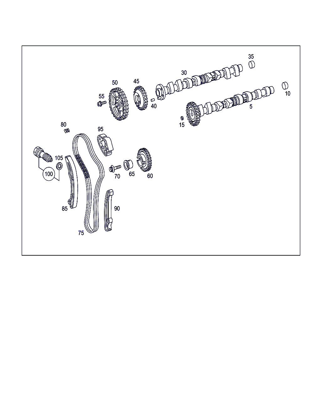 Mercedes-Benz A 640 050 01 11 - Комплект цепи привода распредвала onlydrive.pro