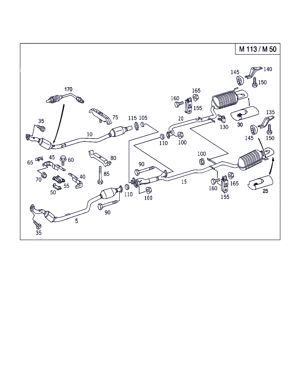 Mercedes-Benz A 129 990 04 58 - Uzgrieznis, Izplūdes kolektors onlydrive.pro