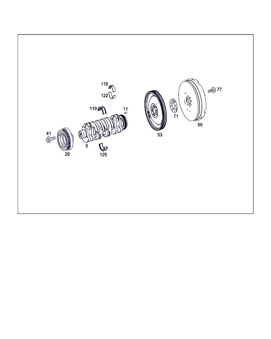 Mercedes-Benz A 651 033 07 01 - Crankshaft Bearing Set onlydrive.pro