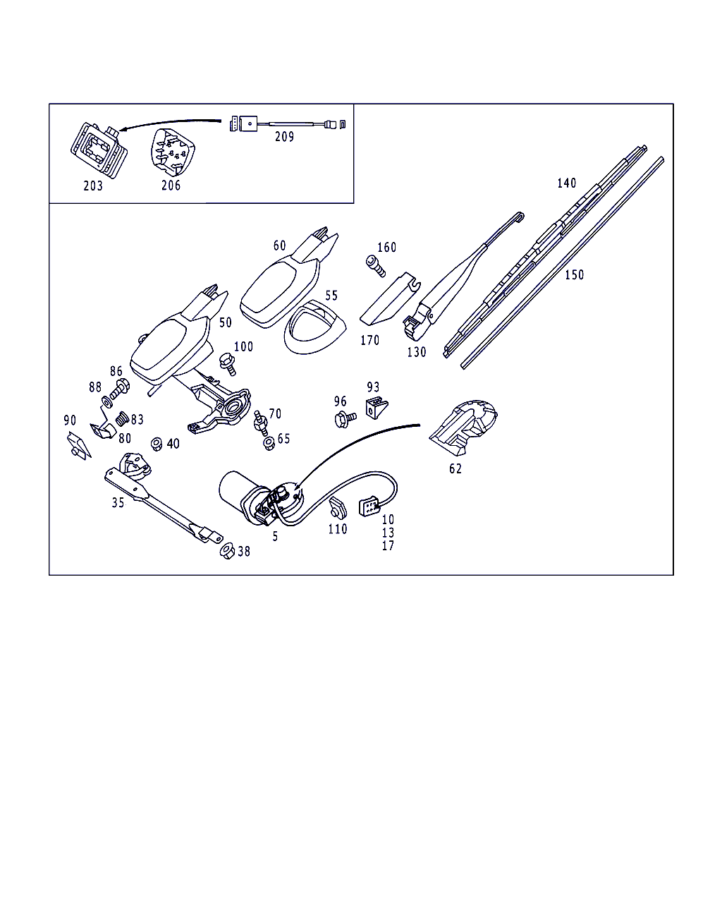 Mercedes-Benz A 202 820 53 42 - Pyyhkijän moottori onlydrive.pro