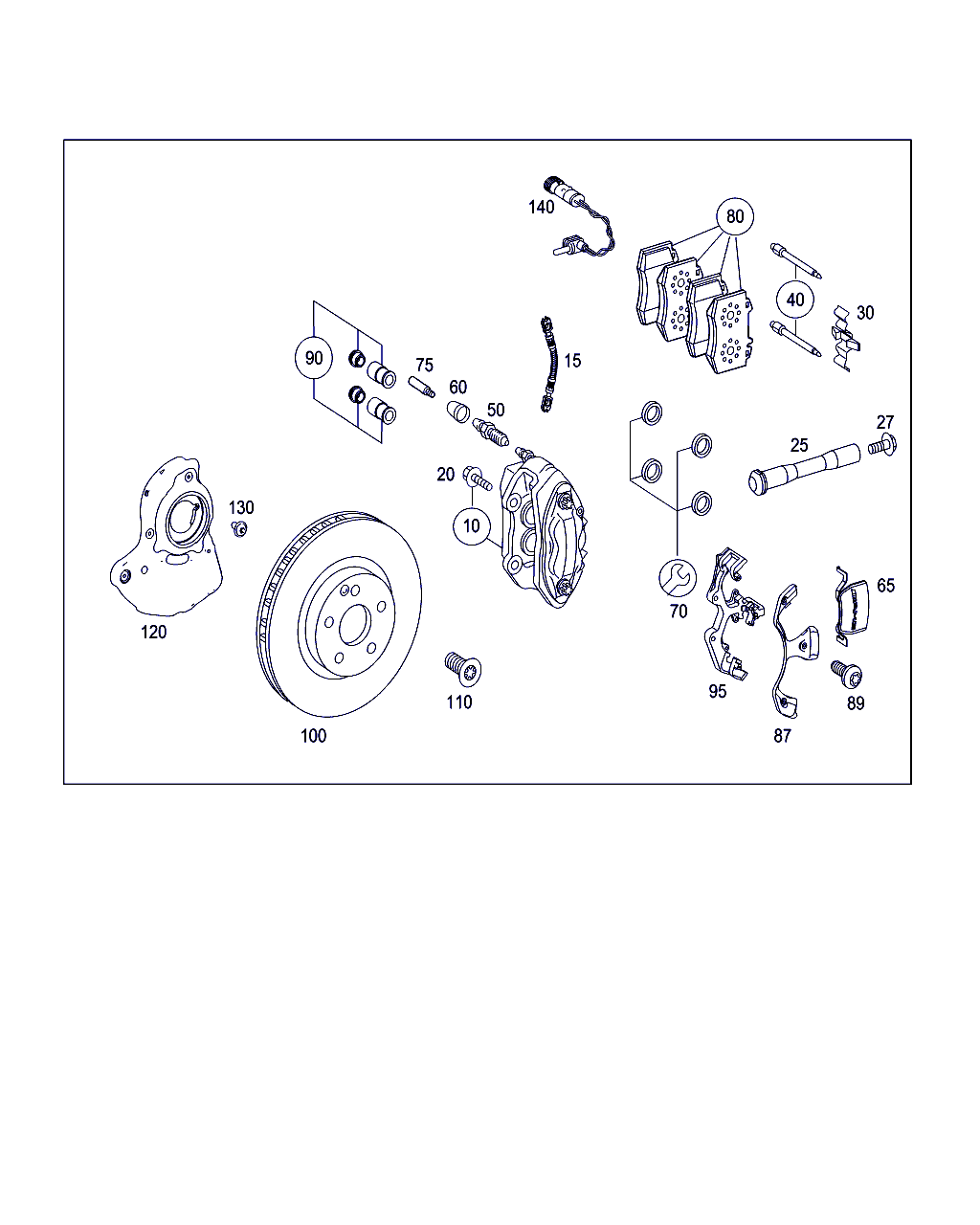 Mercedes-Benz A 004 420 80 20 - Piduriklotsi komplekt,ketaspidur onlydrive.pro