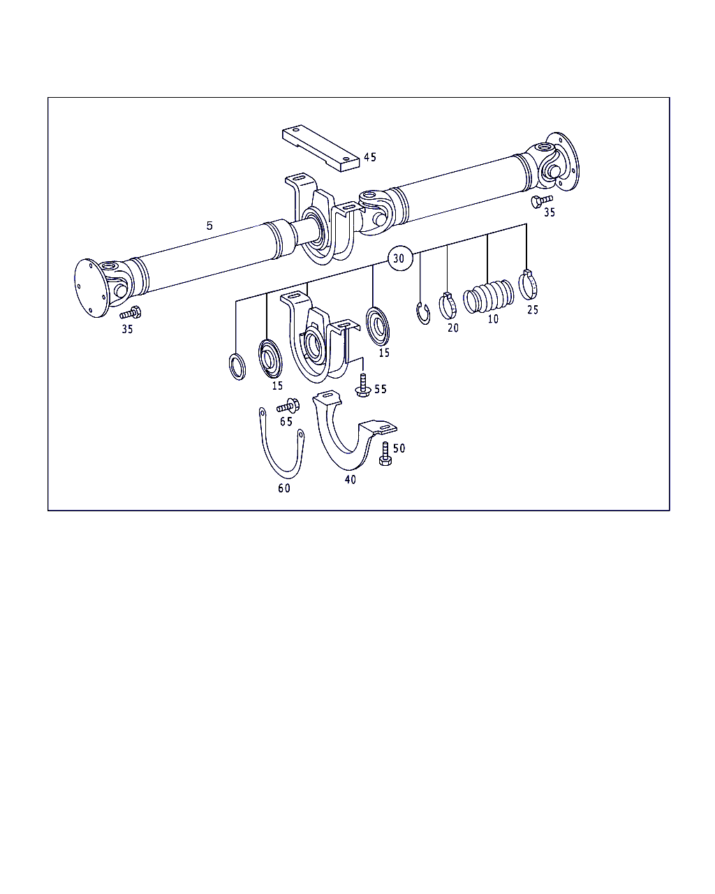 Mercedes-Benz A 903 410 00 10 - Propshaft centre bearing support onlydrive.pro