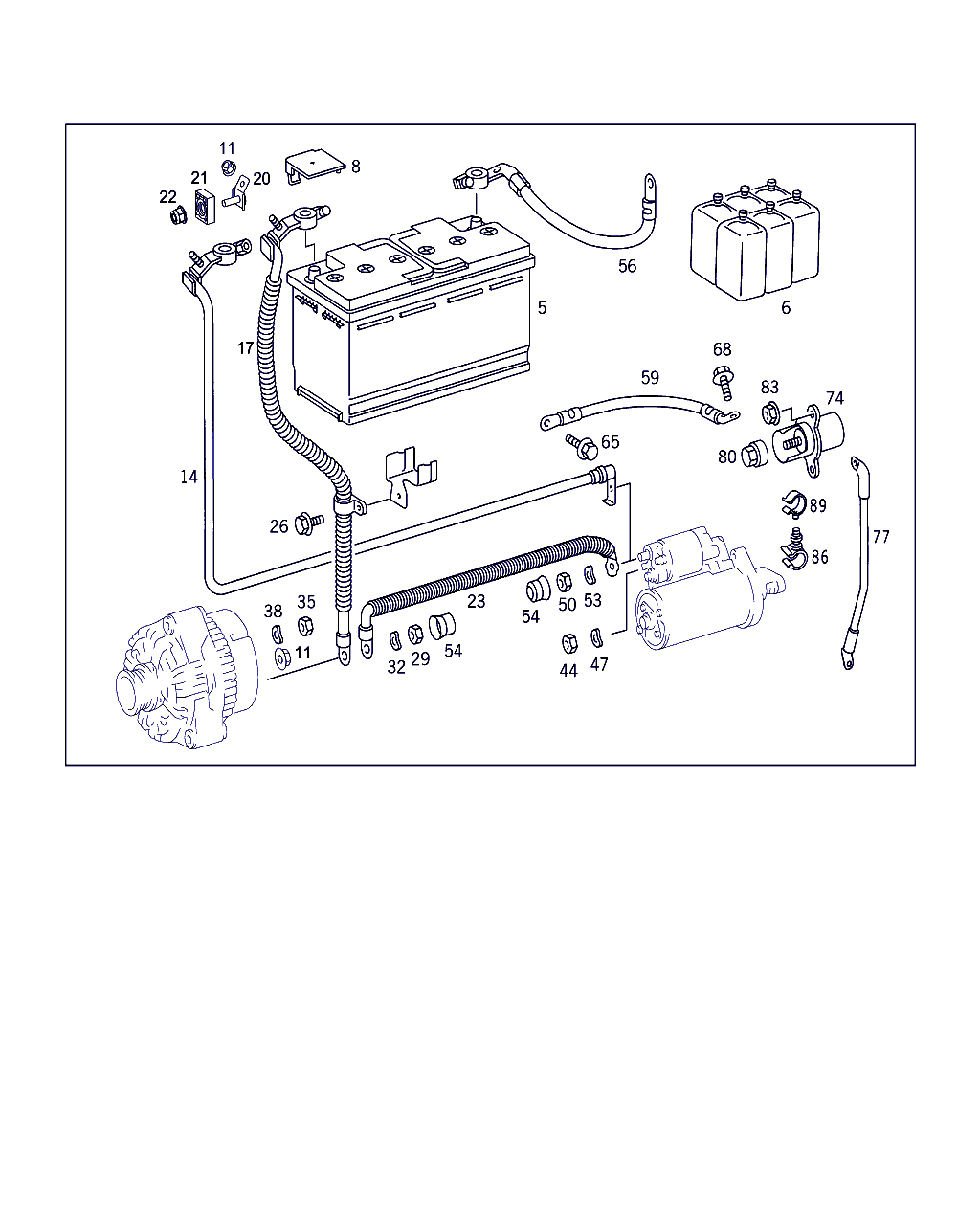 Mercedes-Benz A 004 541 46 01 - Battery,starter/alternator cable: 001 pcs. onlydrive.pro