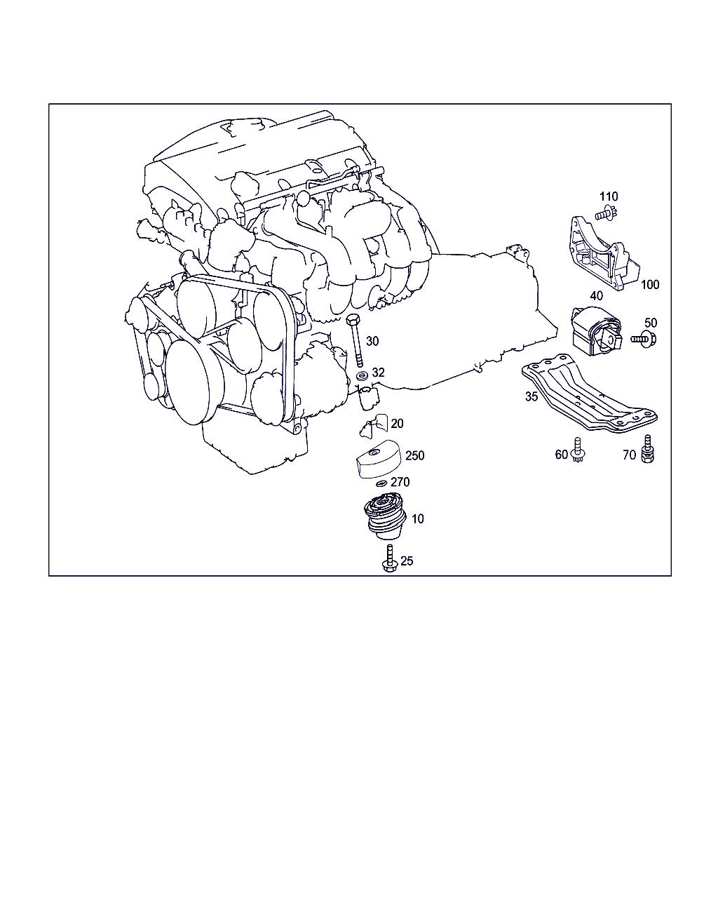 Mercedes-Benz A 203 240 20 17 - Holder, engine mounting onlydrive.pro