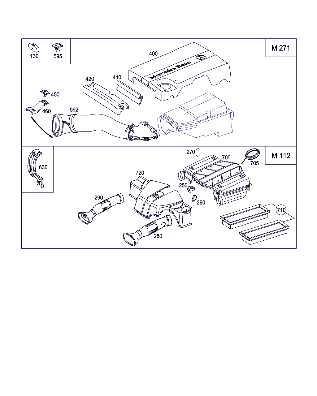 Mercedes-Benz A 271 090 02 82 - Gaisa tvērēja caurule, Gaisa filtrs onlydrive.pro