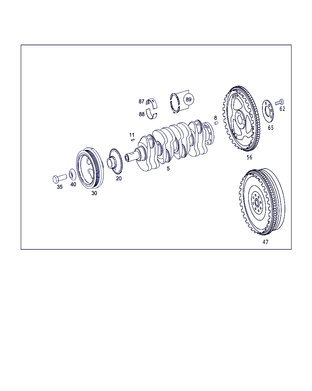 Mercedes-Benz A 271 033 06 02 - Комплект подшипников коленчатого вала onlydrive.pro