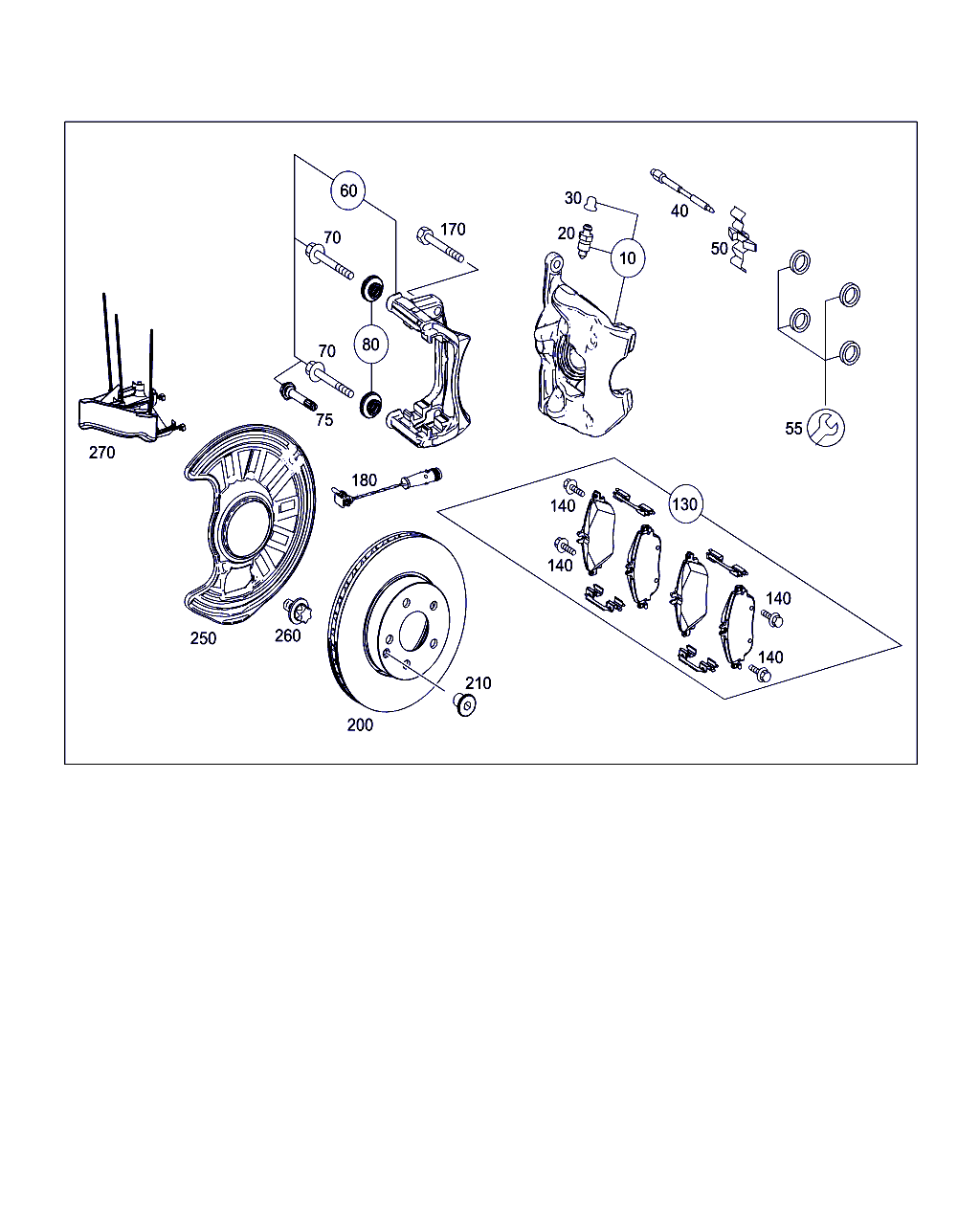 Mercedes-Benz A 000 421 59 06 - Juhthülsikomplekt,pidurisadul onlydrive.pro