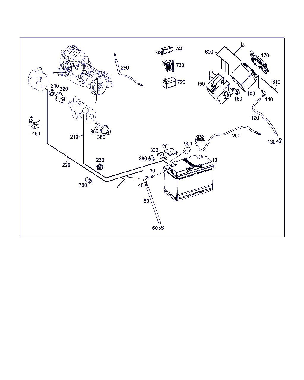 Mercedes-Benz A 001 982 80 08 - Battery,starter/alternator cable: 001 pcs. onlydrive.pro