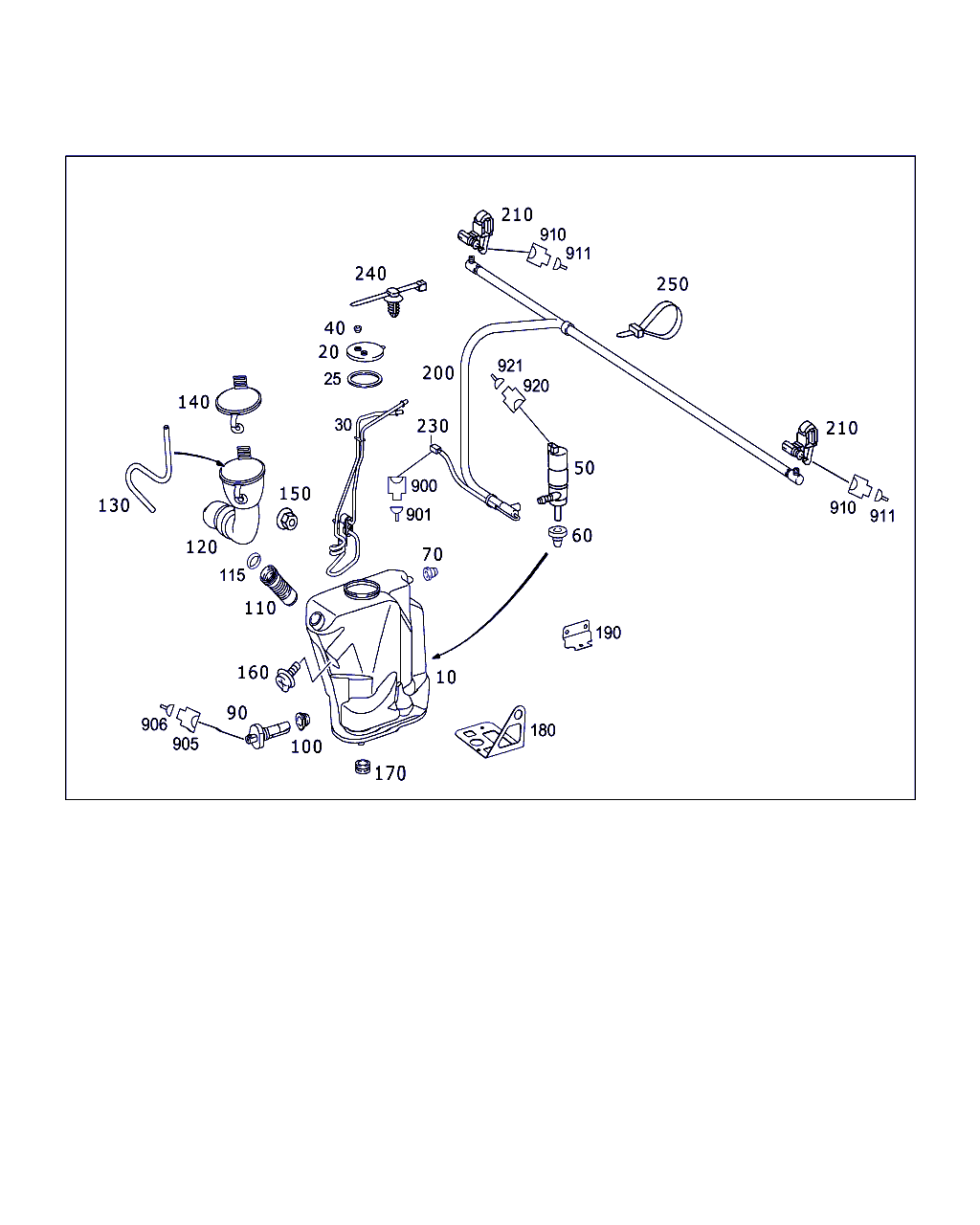 Mercedes-Benz A 220 540 00 45 - Nivoolüliti, pesuveekogus onlydrive.pro