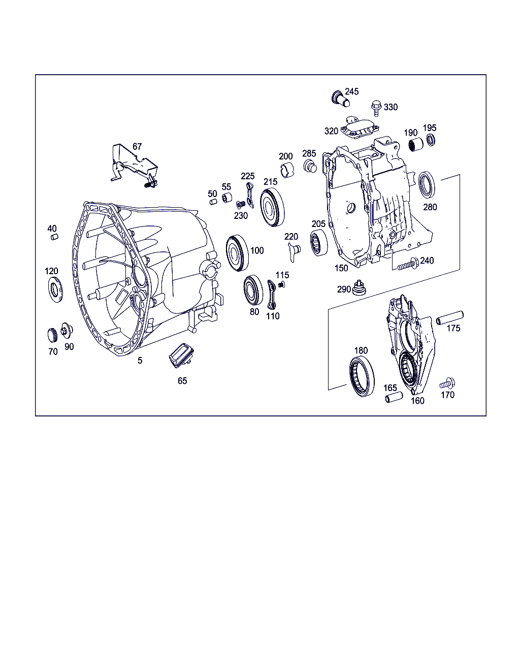 Mercedes-Benz A 010 981 18 25 - Transmission case and cover: 001 pcs. onlydrive.pro