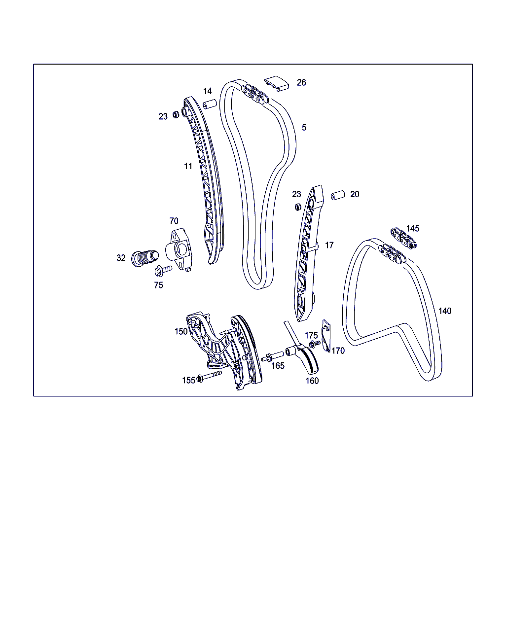 Mercedes-Benz A 271 052 10 16 - Ohjauskisko, jakoketju onlydrive.pro