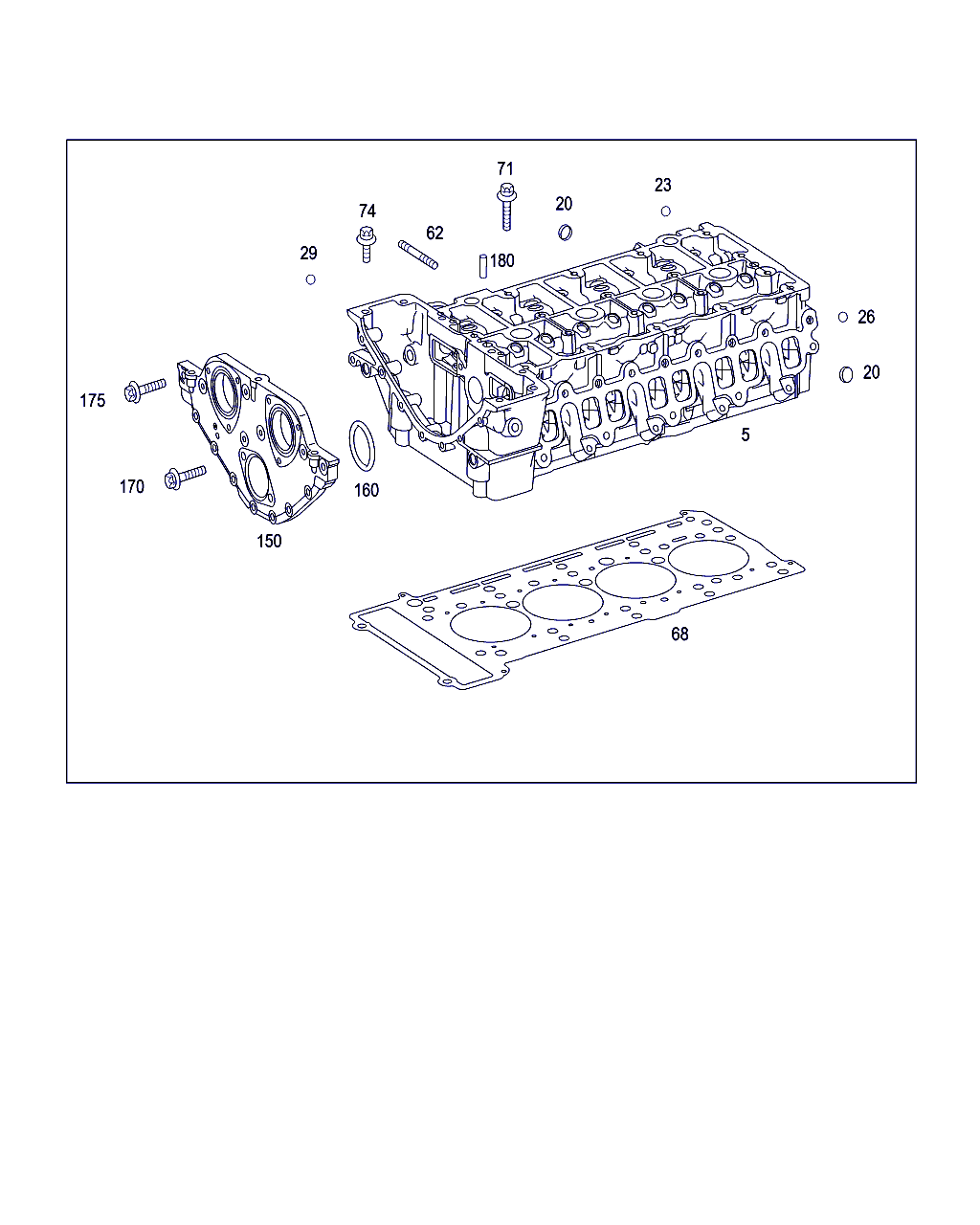 Mercedes-Benz N 910105 008014 - Cylinder head & gasket kit: 001 pcs. onlydrive.pro