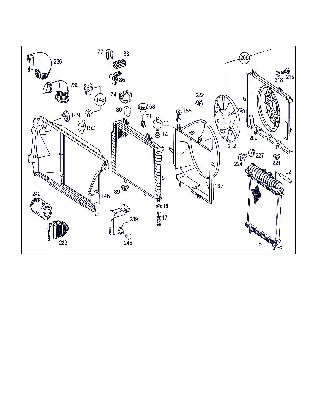 Mercedes-Benz A 210 500 30 03 - Radiators, Motora dzesēšanas sistēma onlydrive.pro