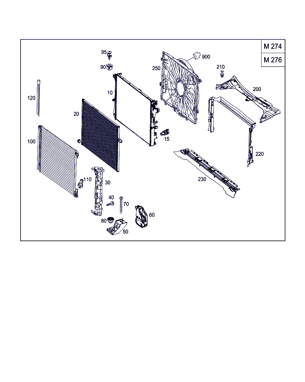 Mercedes-Benz A 099 835 00 00 - Radiator,mounting,and covering: 001 pcs. onlydrive.pro