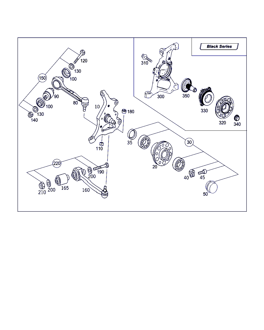 Mercedes-Benz A 209 332 00 01 - Grozāmass statne, Riteņa piekare onlydrive.pro