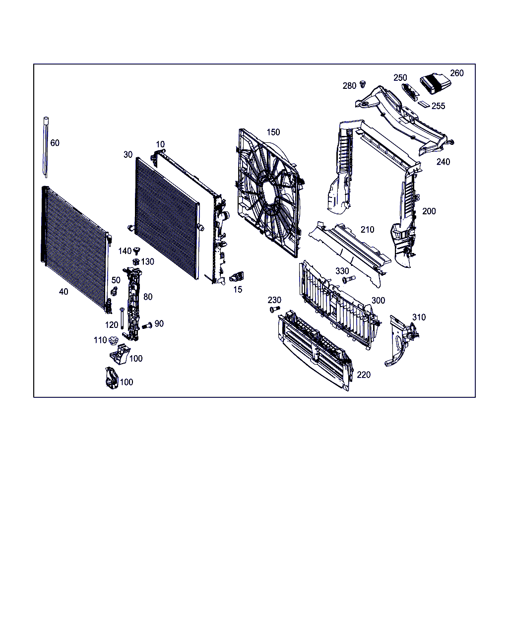 Mercedes-Benz A 222 835 02 00 - Radiator,mounting,and covering: 001 pcs. onlydrive.pro