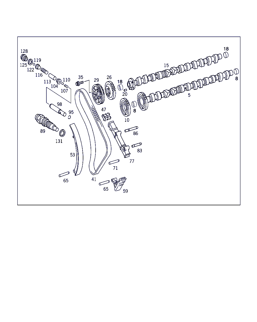 Mercedes-Benz A 601 052 05 16 - Guides, timing chain onlydrive.pro