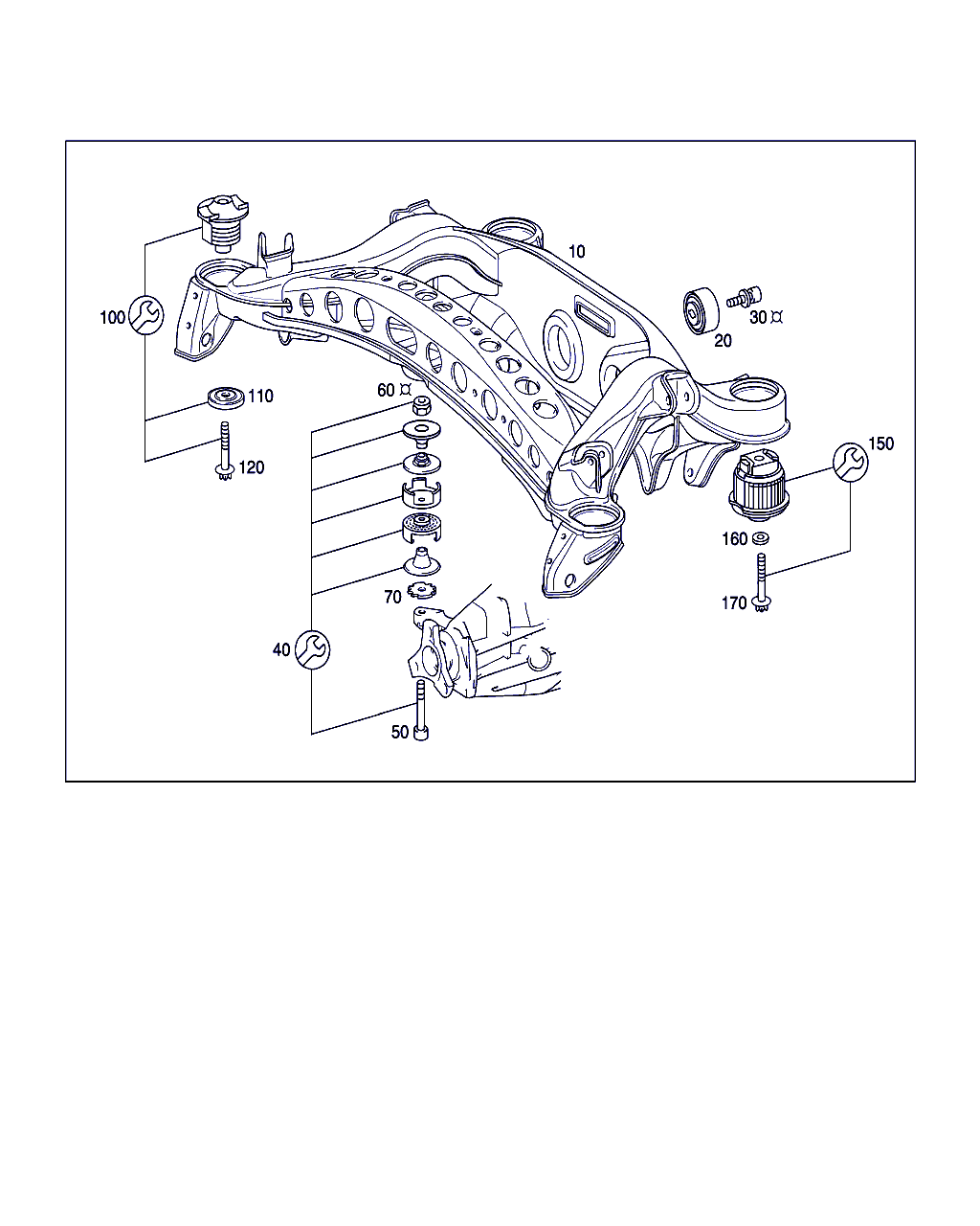 Mercedes-Benz A 210 350 58 08 - Korjaussarja, akselirunko onlydrive.pro