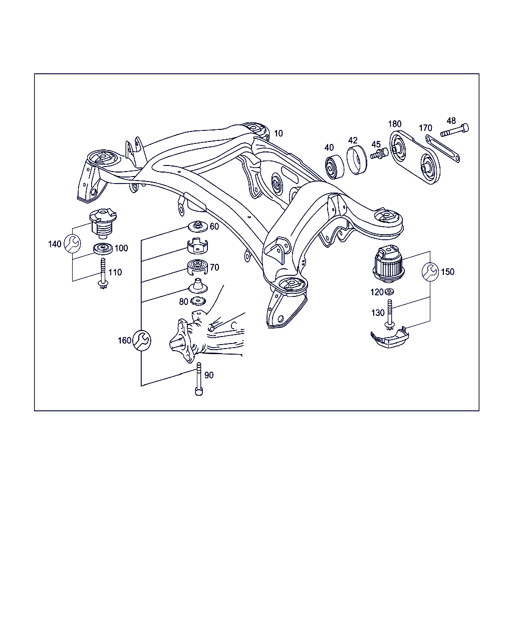 Mercedes-Benz A 203 350 43 08 - Remkomplekts, Tilta sija onlydrive.pro