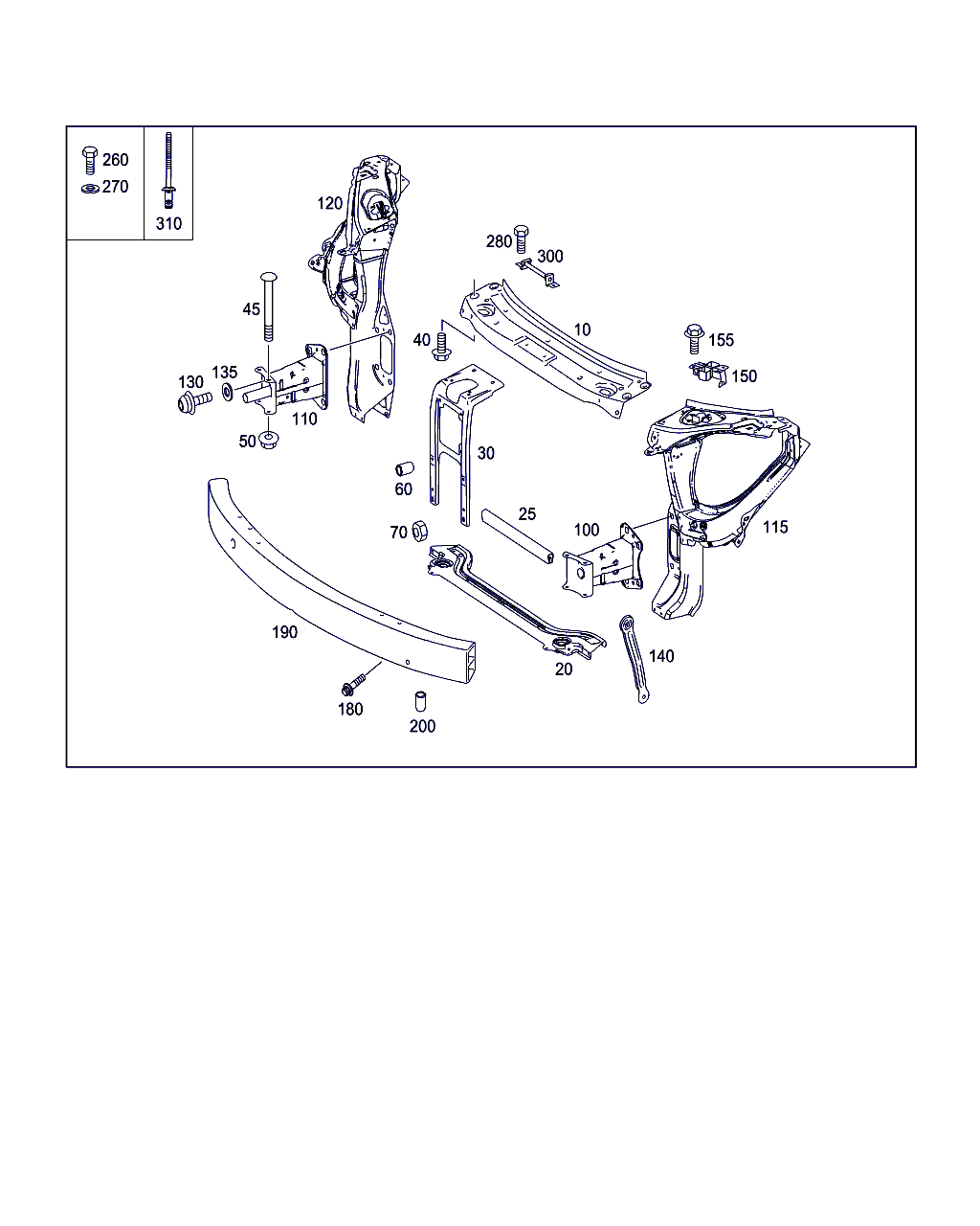 Mercedes-Benz N 000000 003250 - Front stiffening and radiator support: 006 pcs. onlydrive.pro