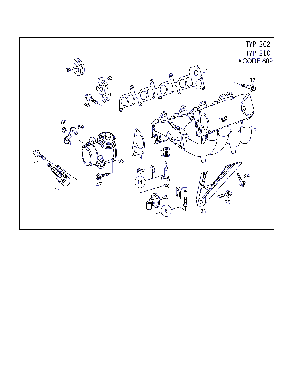 Mercedes-Benz A 611 141 01 80 - Gasket, intake manifold onlydrive.pro