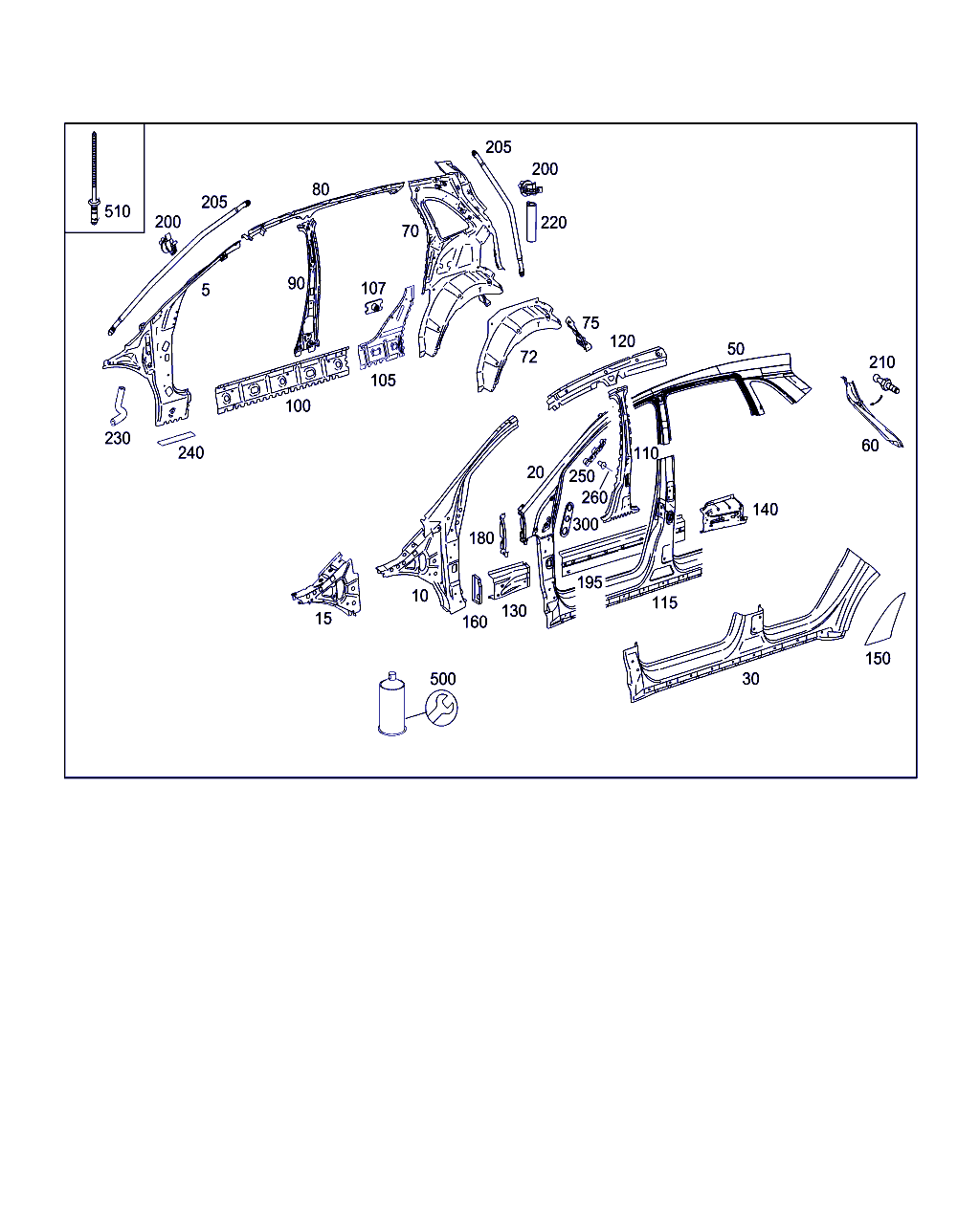 Mercedes-Benz A 169 630 21 10 - A-Pillar onlydrive.pro