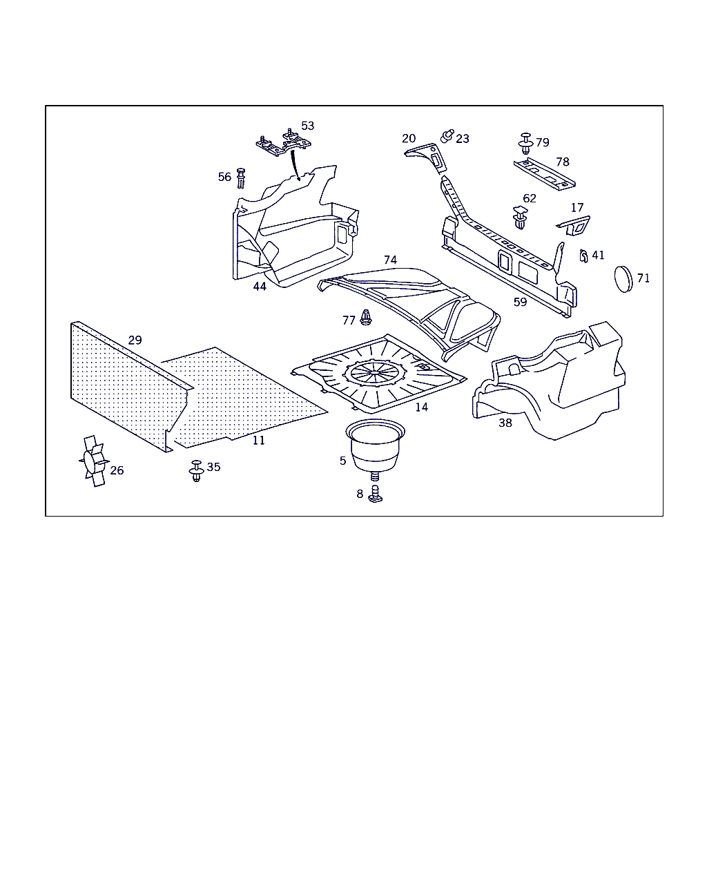 Mercedes-Benz A 000 990 54 92 - Luggage compartment covering: 001 pcs. onlydrive.pro