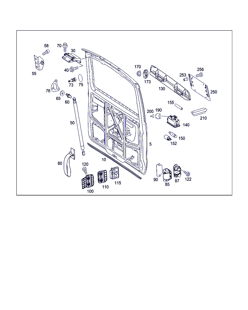 Mercedes-Benz A 639 980 01 64 - Gāzes atspere, Bagāžas / Kravas nodalījuma vāks onlydrive.pro