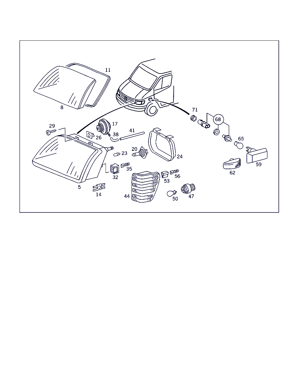 Mercedes-Benz A 001 544 91 94 - Lamp unit, turn signal lamp, additional turn signal lamp on side: - pcs. onlydrive.pro