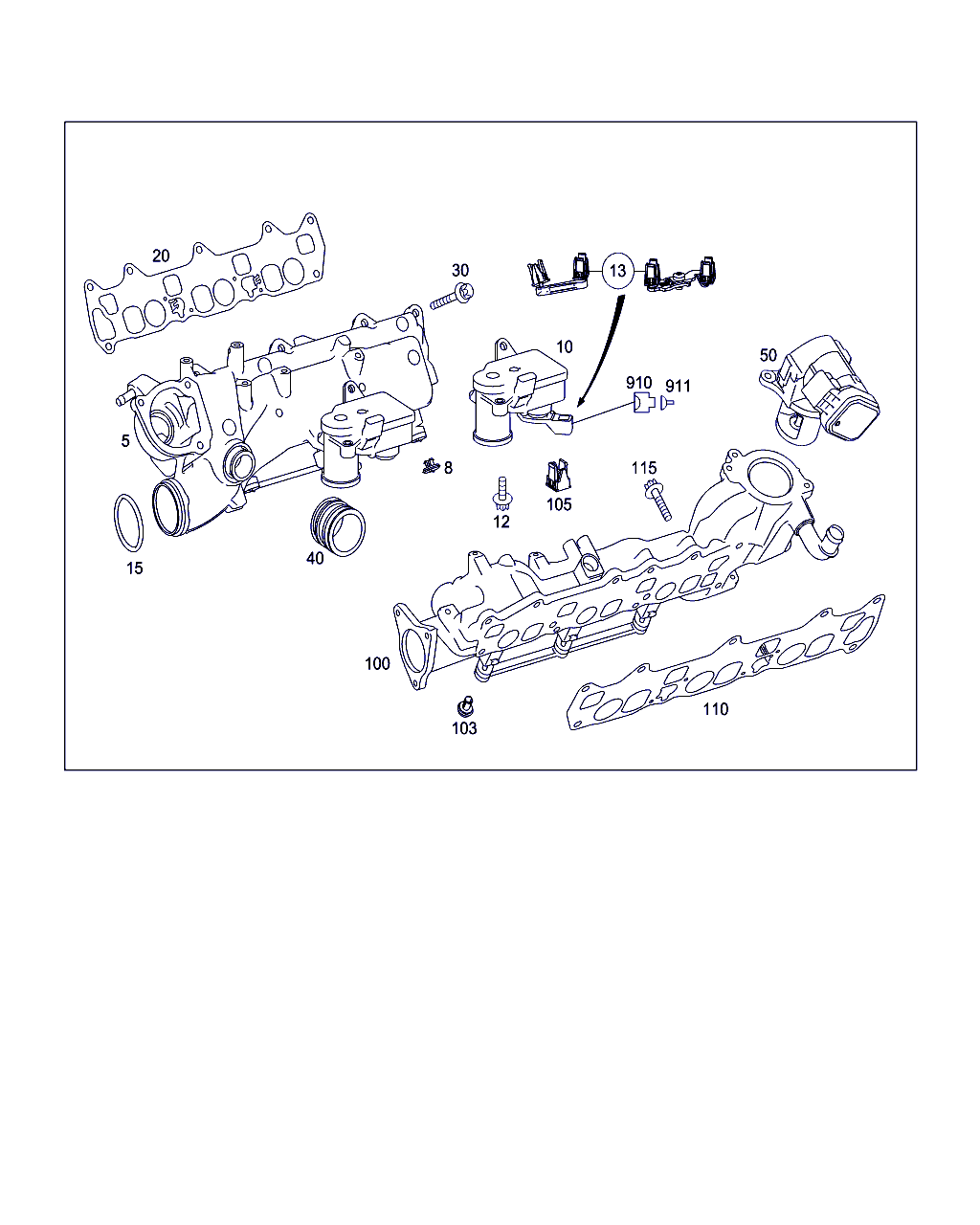 Mercedes-Benz A 642 150 01 94 - Valdiklis, sūkuriniai dangteliai (indukcijos vamzdis) onlydrive.pro