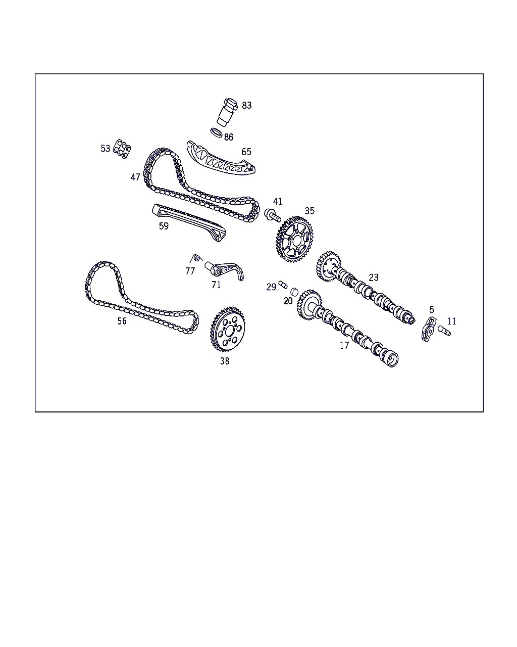 Mercedes-Benz N 000000 004055 - Camshaft and chain drive: 001 pcs. onlydrive.pro