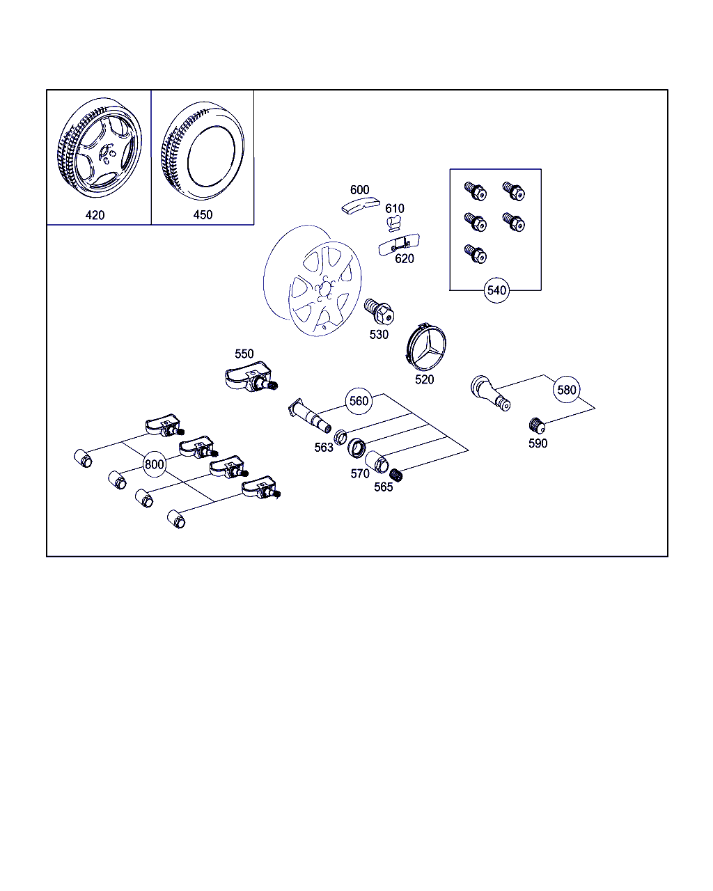 Mercedes-Benz A 000 905 41 00 - Wheel Sensor, tyre pressure control system onlydrive.pro