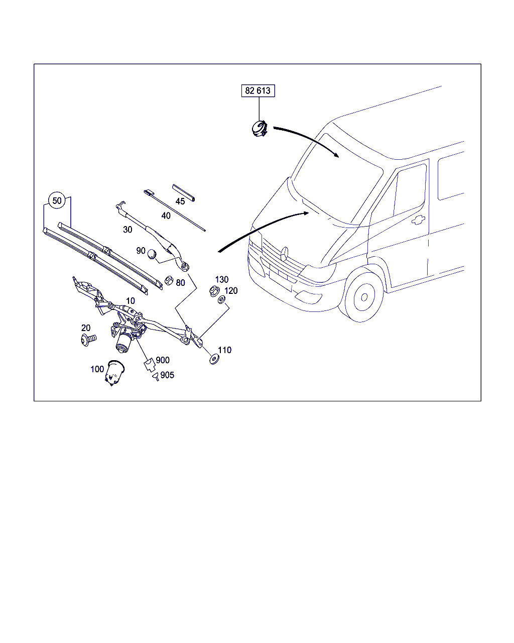 Mercedes-Benz A 906 820 00 45 - Stikla tīrītāja slotiņa onlydrive.pro