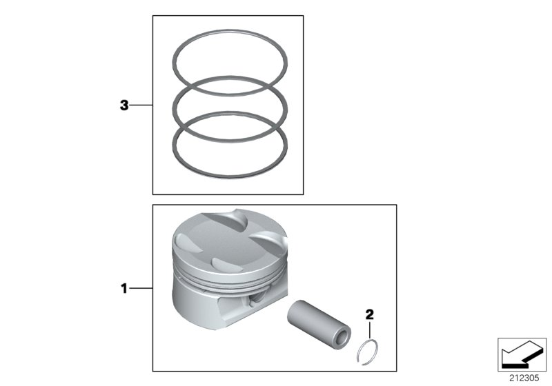 BMW 11257566479 - Crankshaft-pistons: 4 Kit pcs. onlydrive.pro