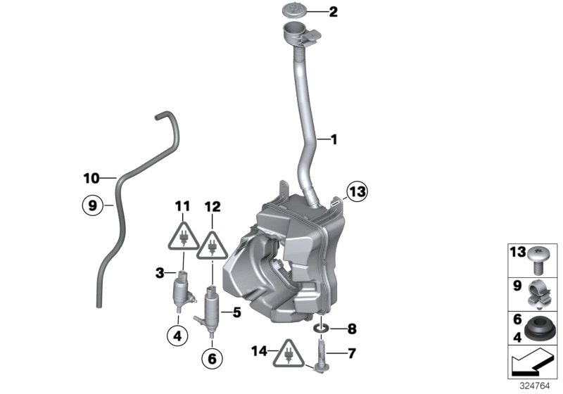 Mini 67 12 8 377 987 - Water Pump, window cleaning onlydrive.pro