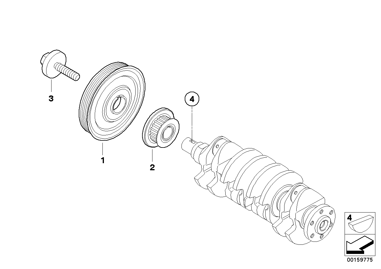 BMW 11 23 7 801 979 - Belt Pulley, crankshaft onlydrive.pro