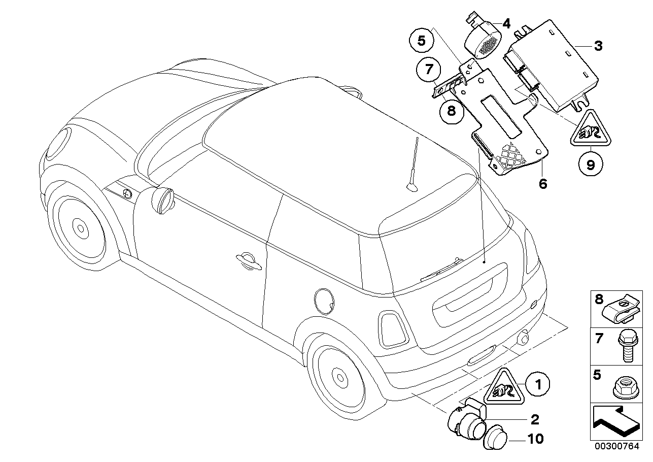 BMW 66 20 6 934 308 - Датчик, система помощи при парковке onlydrive.pro