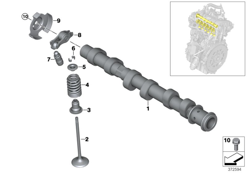 BMW 11 33 8 679 835 - Valve timing gear, camshaft, inlet: 6  pcs. onlydrive.pro