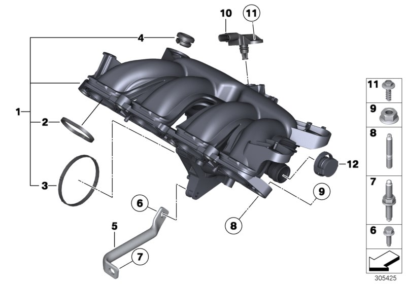 Mini 11 61 7 528 341 - Gasket, intake manifold housing onlydrive.pro