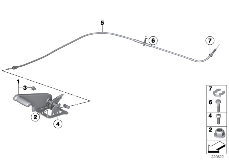 BMW 34409803367 - Cable, parking brake onlydrive.pro