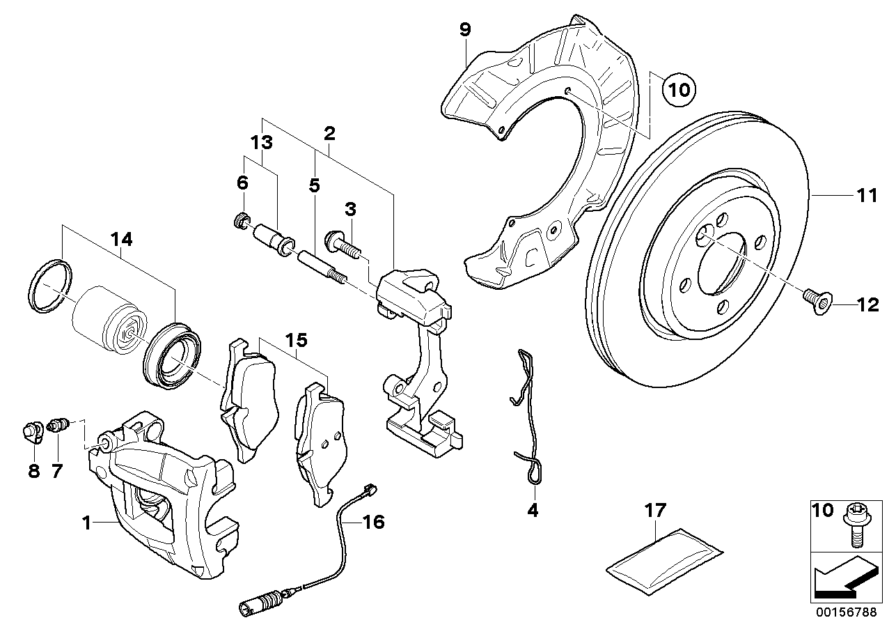 BMW 34111512711 - Front wheel brake, brake pad sensor: 2  pcs. onlydrive.pro