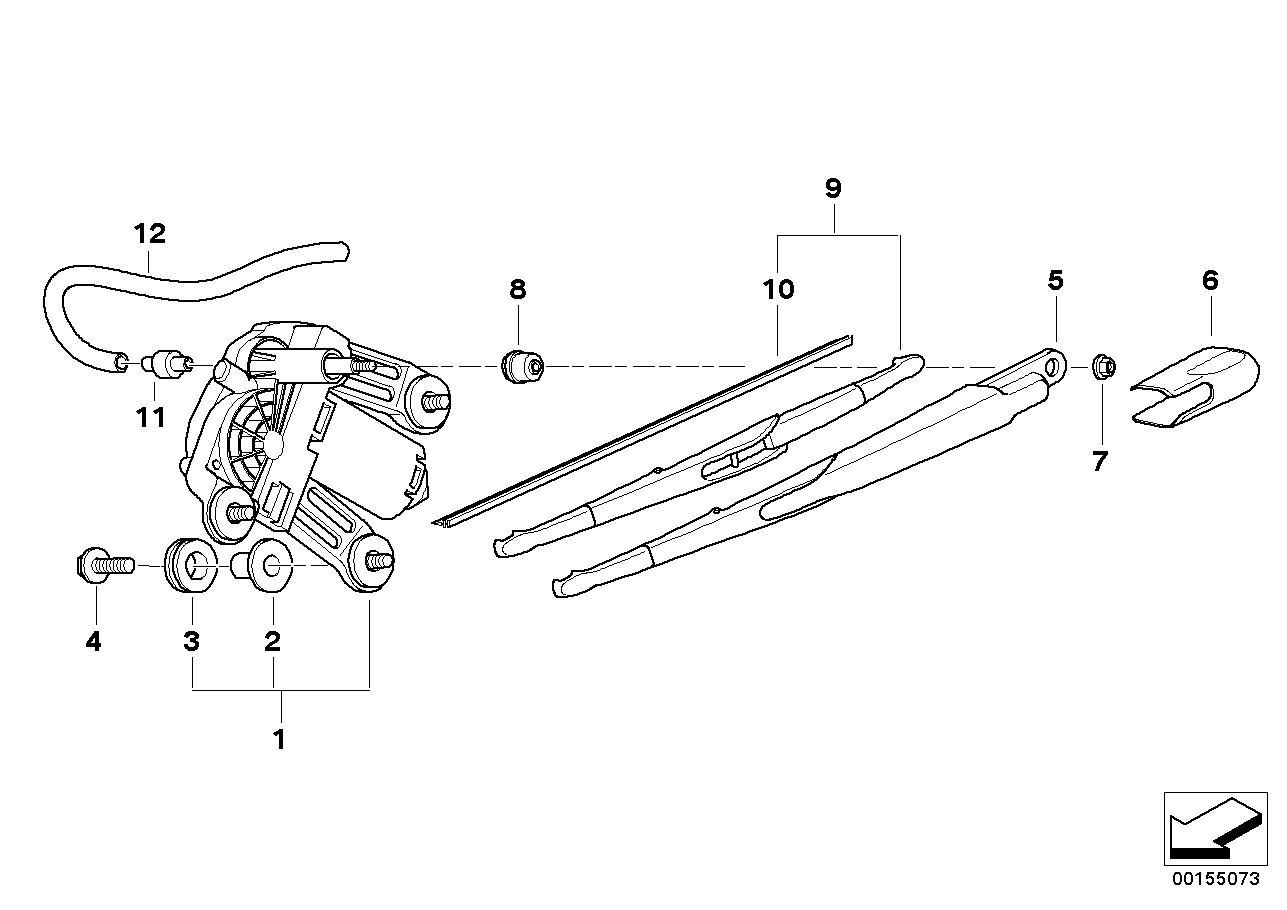 BMW 61 62 7 129 280 - Single parts for rear window wiper: 1  pcs. onlydrive.pro