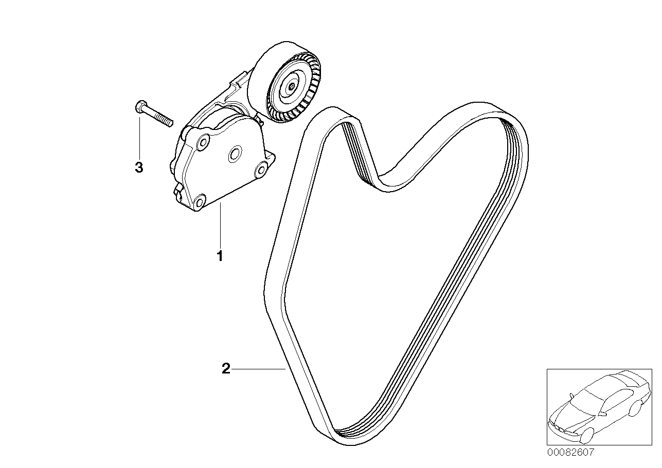 BMW 11 28 1 482 199 - Belt Tensioner, v-ribbed belt onlydrive.pro