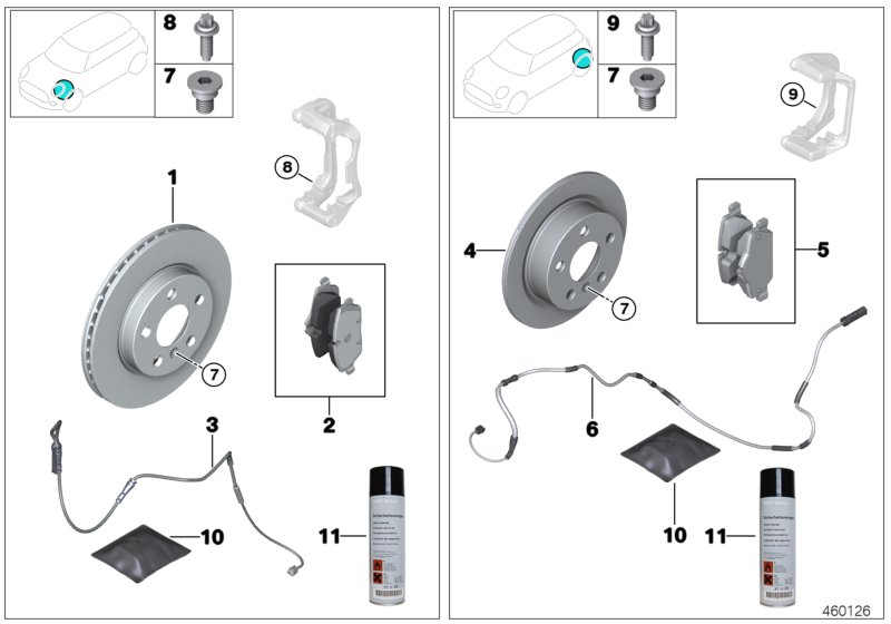 BMW 34106874034 - Piduriklotsi komplekt,ketaspidur onlydrive.pro