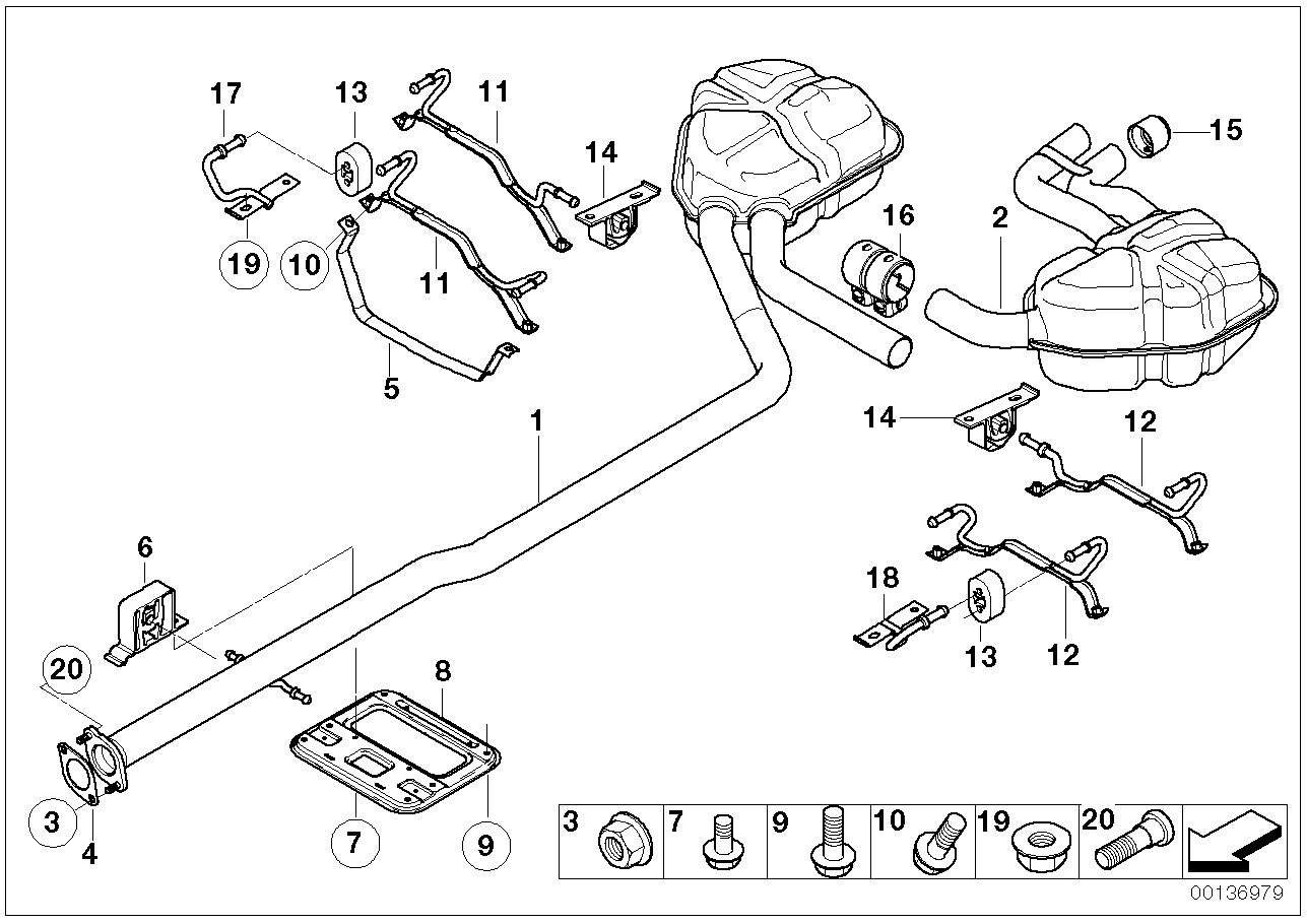 Mini 18 11 1 170 941 - Gasket, exhaust pipe onlydrive.pro